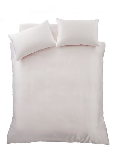 Catherine Lansfield Silky Soft Satin Duvet Cover Set Blush Pink