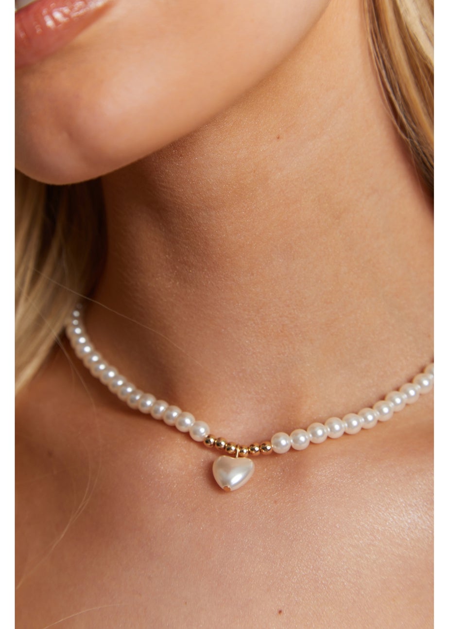 Madein Heart Pearl Choker