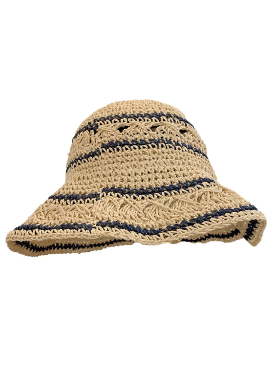 Madein Straw Striped Bucket Hat