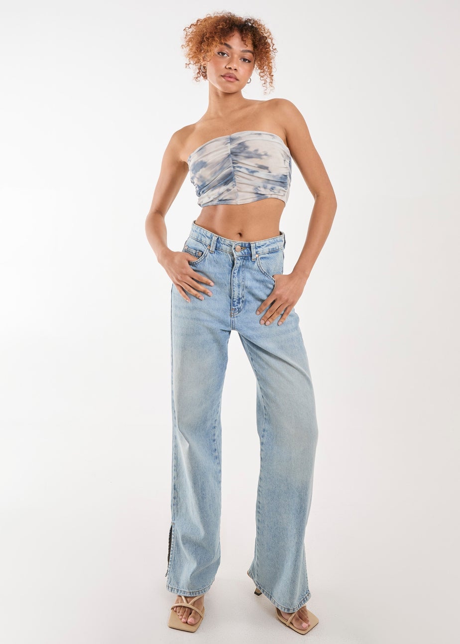 Pink Vanilla Cream Printed Distressed Print Corset