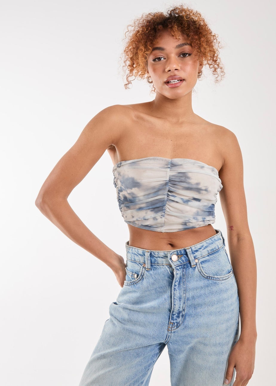 Pink Vanilla Cream Printed Distressed Print Corset