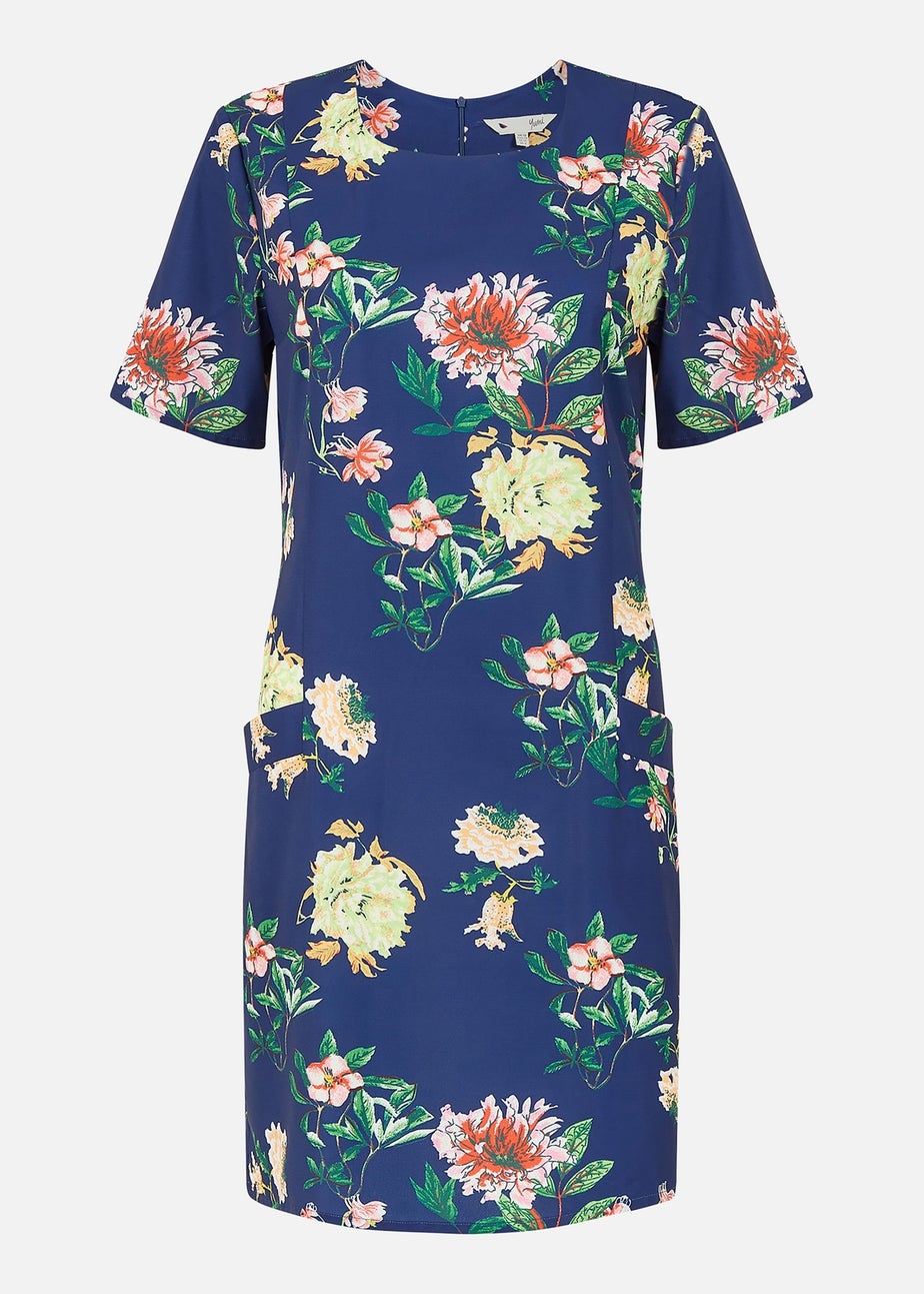 Yumi Navy Floral Blossom Print Tunic