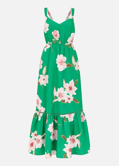 Yumi Green Oversized Floral Maxi Dress