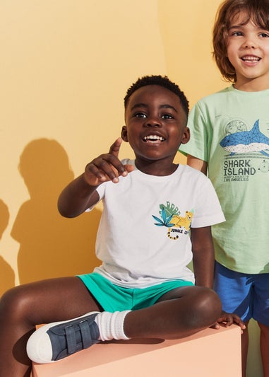 Boys Ecru Tiger Print T-Shirt (1-7yrs)