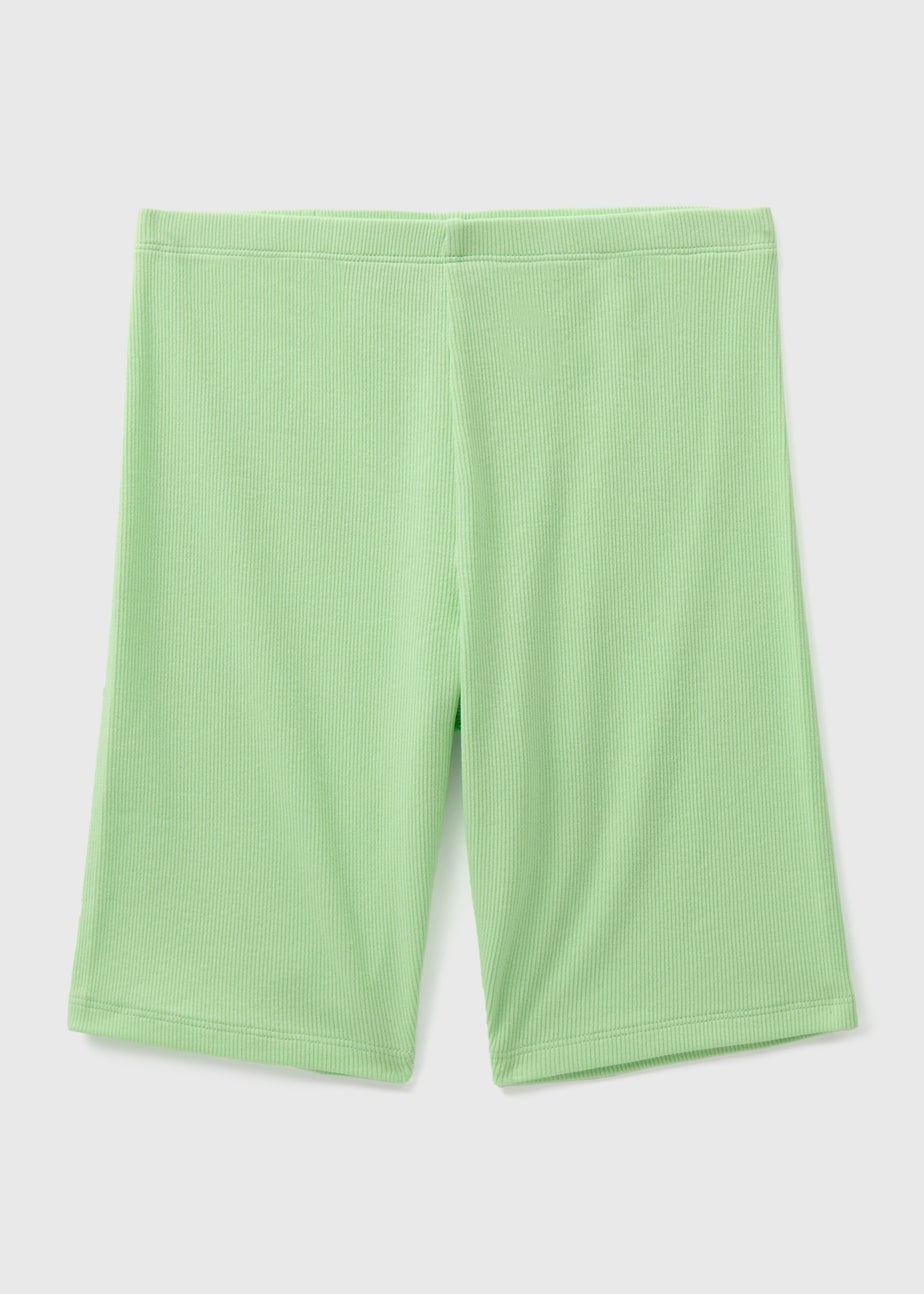 Girls Green Cycling Shorts (7-13yrs)