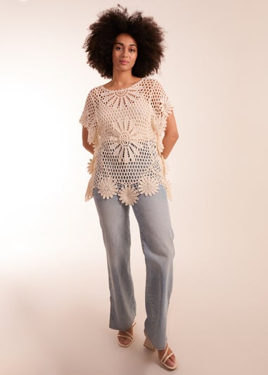 Blue Vanilla Stone Crochet Kaftan