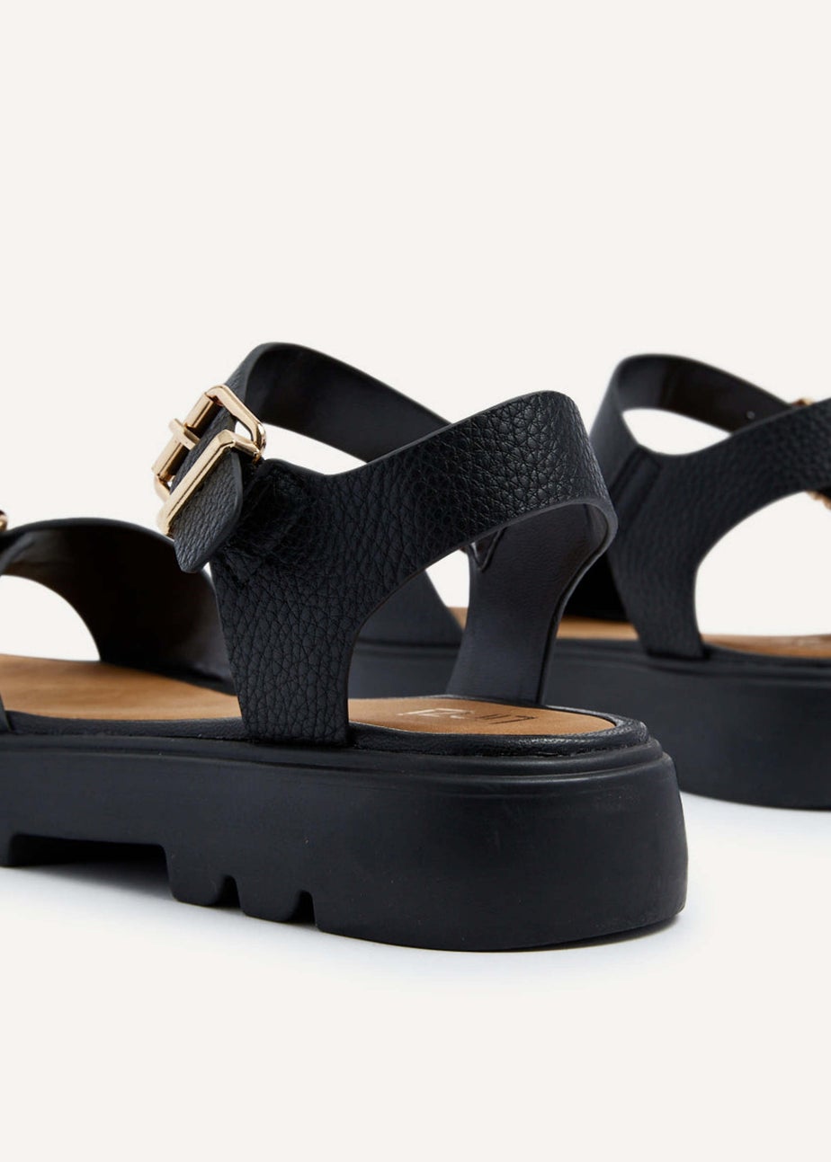 Linzi Comet Black Chunky Sandals