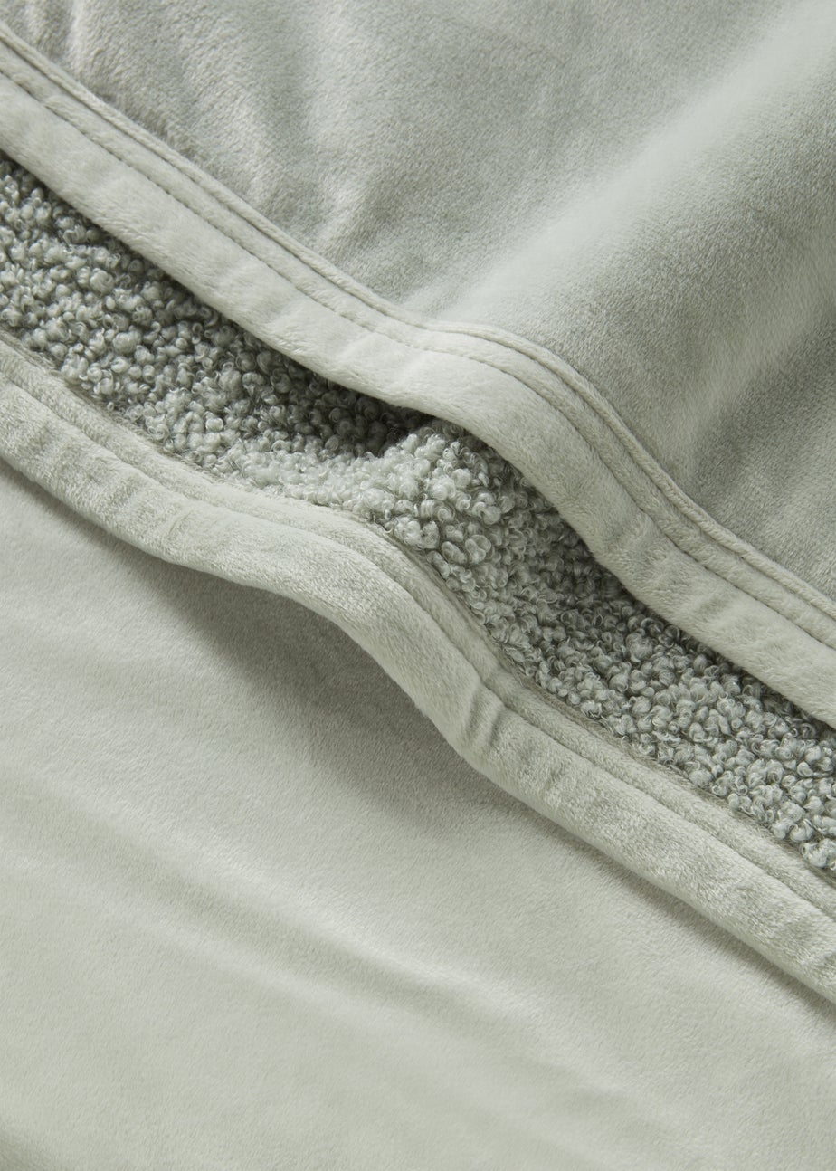 Green Boucle Bedspread (200cm x 220cm)