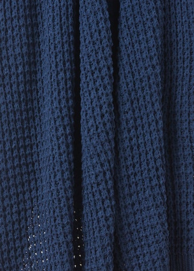 Navy Chenille Throw