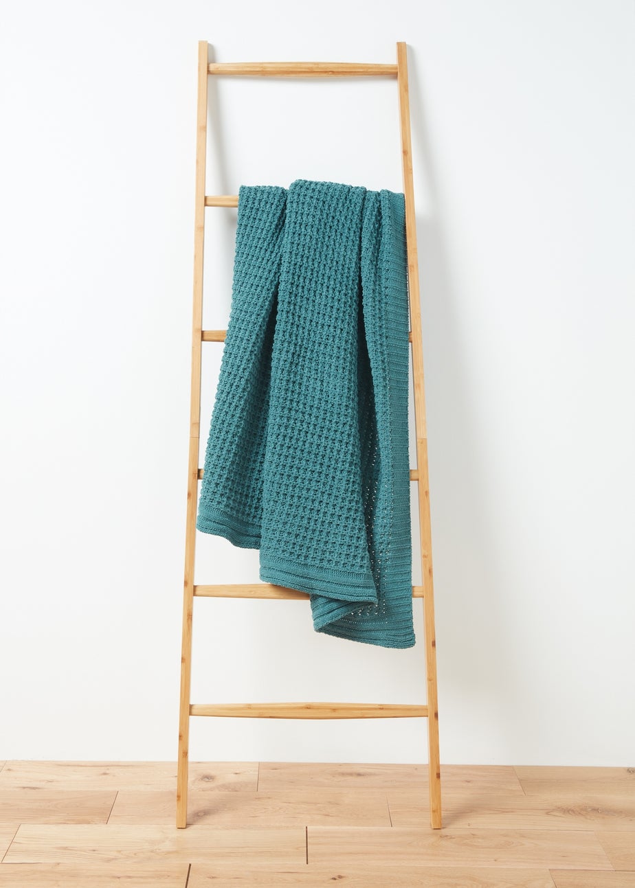 Teal Chenille Throw (130cm x 150cm)