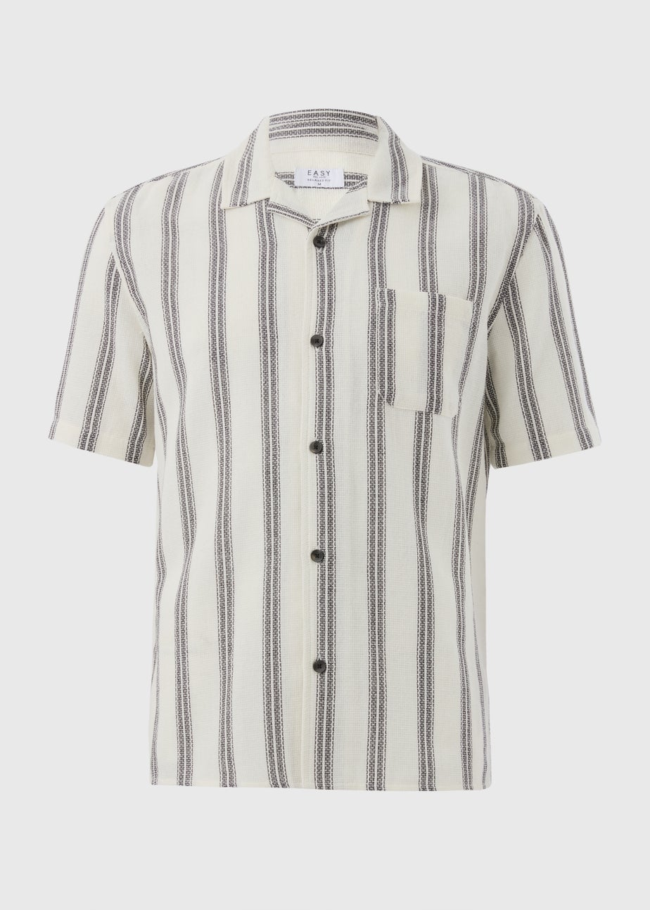 Ecru Stripe Cheesecloth Shirt