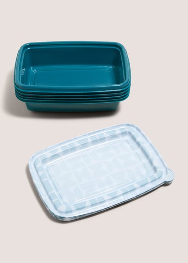 5 Pack Souluxe Blue Food Prep Boxes