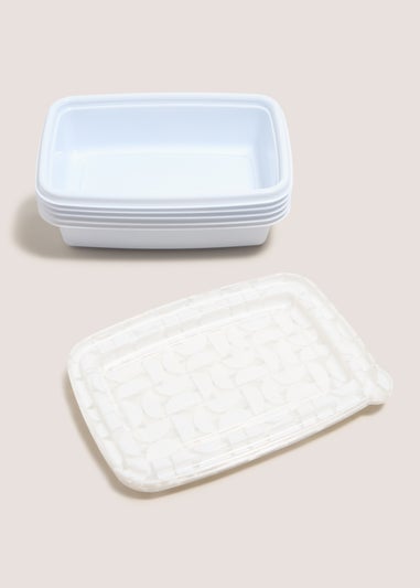 5 Pack Souluxe White Food Prep Boxes