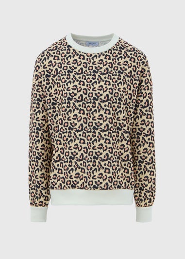Brown Leopard Print Sweatshirt