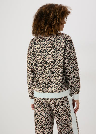 Brown Leopard Print Sweatshirt