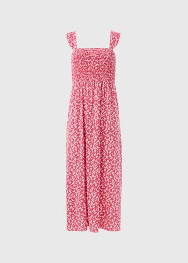 Pink Floral Cami Maxi Dress