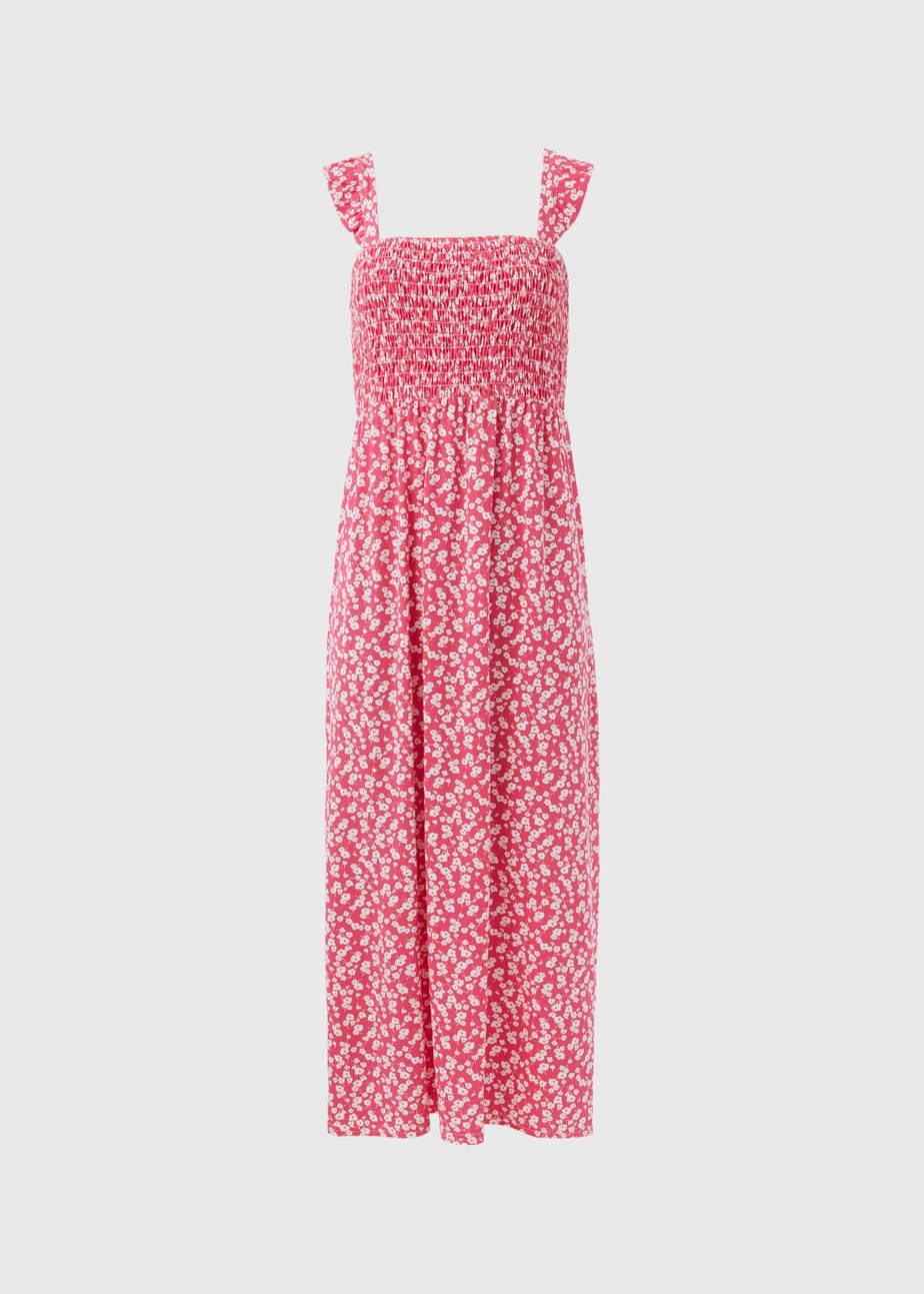 Pink Floral Cami Maxi Dress