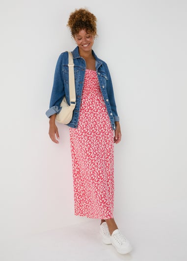 Pink Floral Cami Maxi Dress