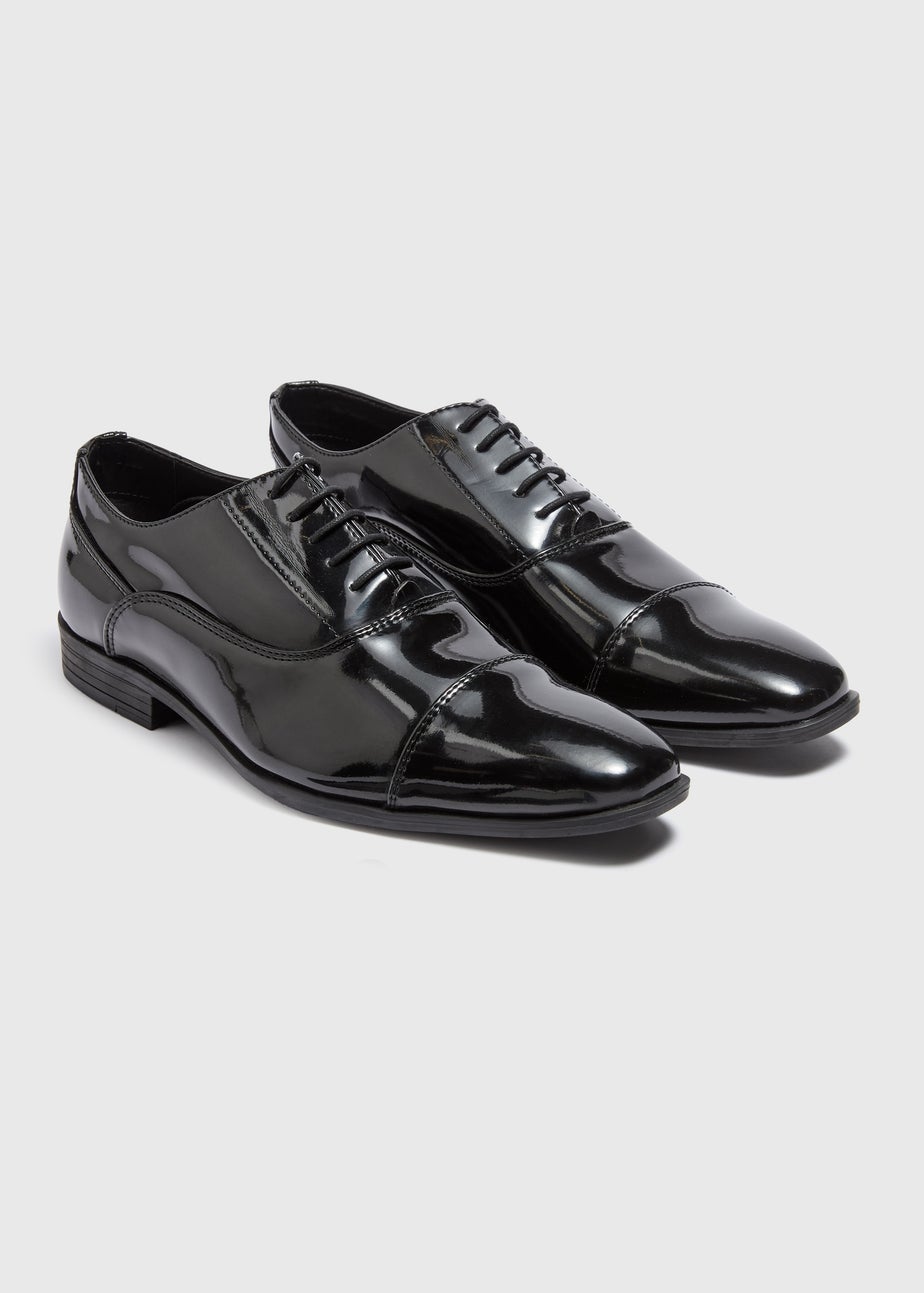 Black High Shine Derby Shoes