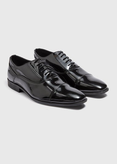 Black High Shine Derby Shoes