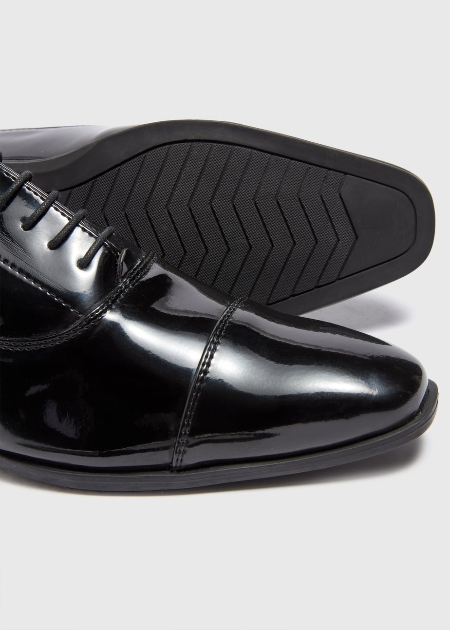 Black High Shine Derby Shoes