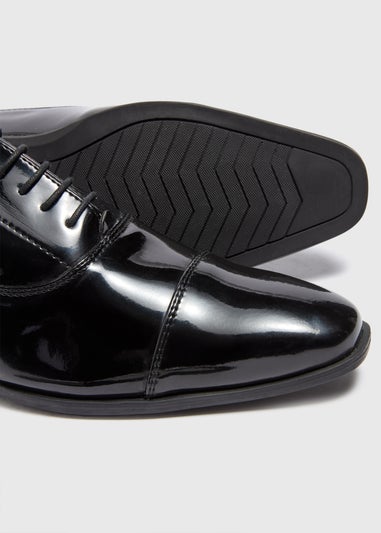 Black High Shine Derby Shoes