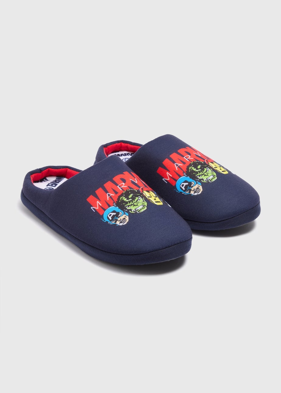 Marvel Navy Mule Slippers