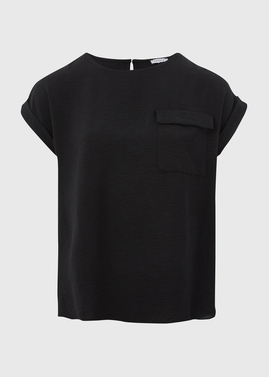 Black Pocket Front T-Shirt