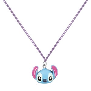 Disney Ohana Stitch Double Layered Blue Necklace