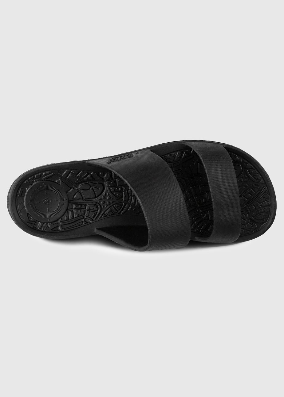 Totes Solbounce Black Double Strap Slide