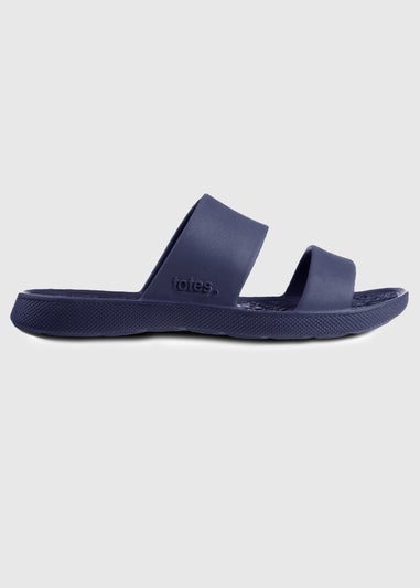 Totes Solbounce Navy Double Strap Slide