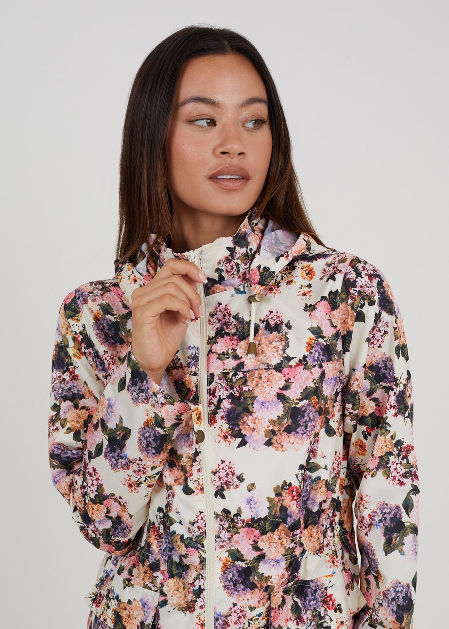 Brave Soul Cream Lightweight Showerproof Hooded Mac