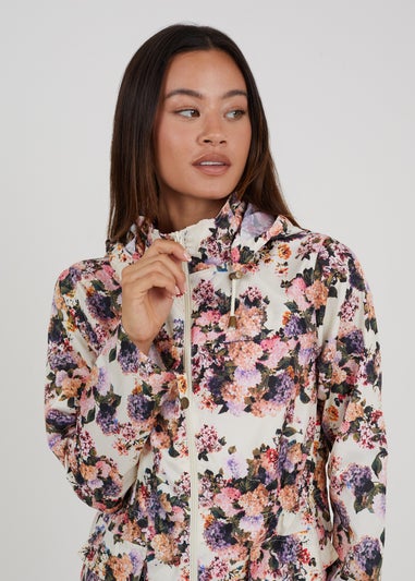 Brave Soul Cream Lightweight Showerproof Hooded Mac