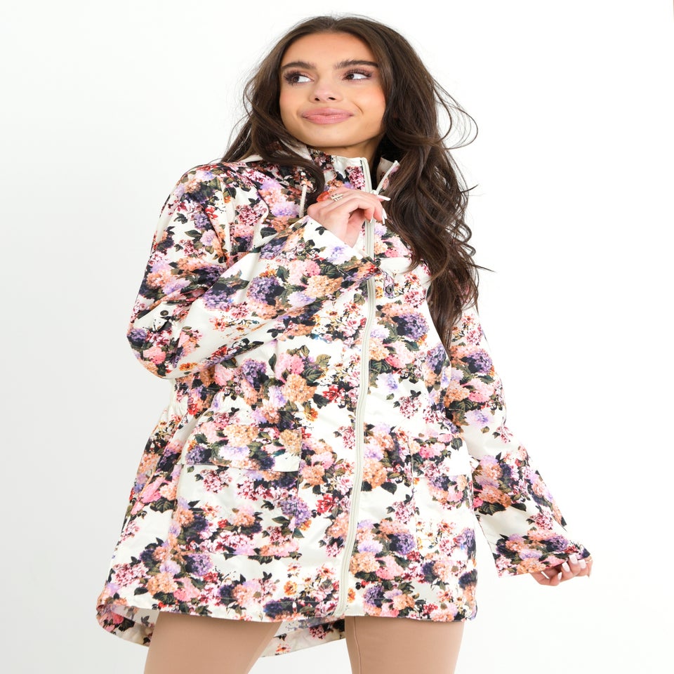 Brave Soul Cream Lightweight Showerproof Hooded Mac