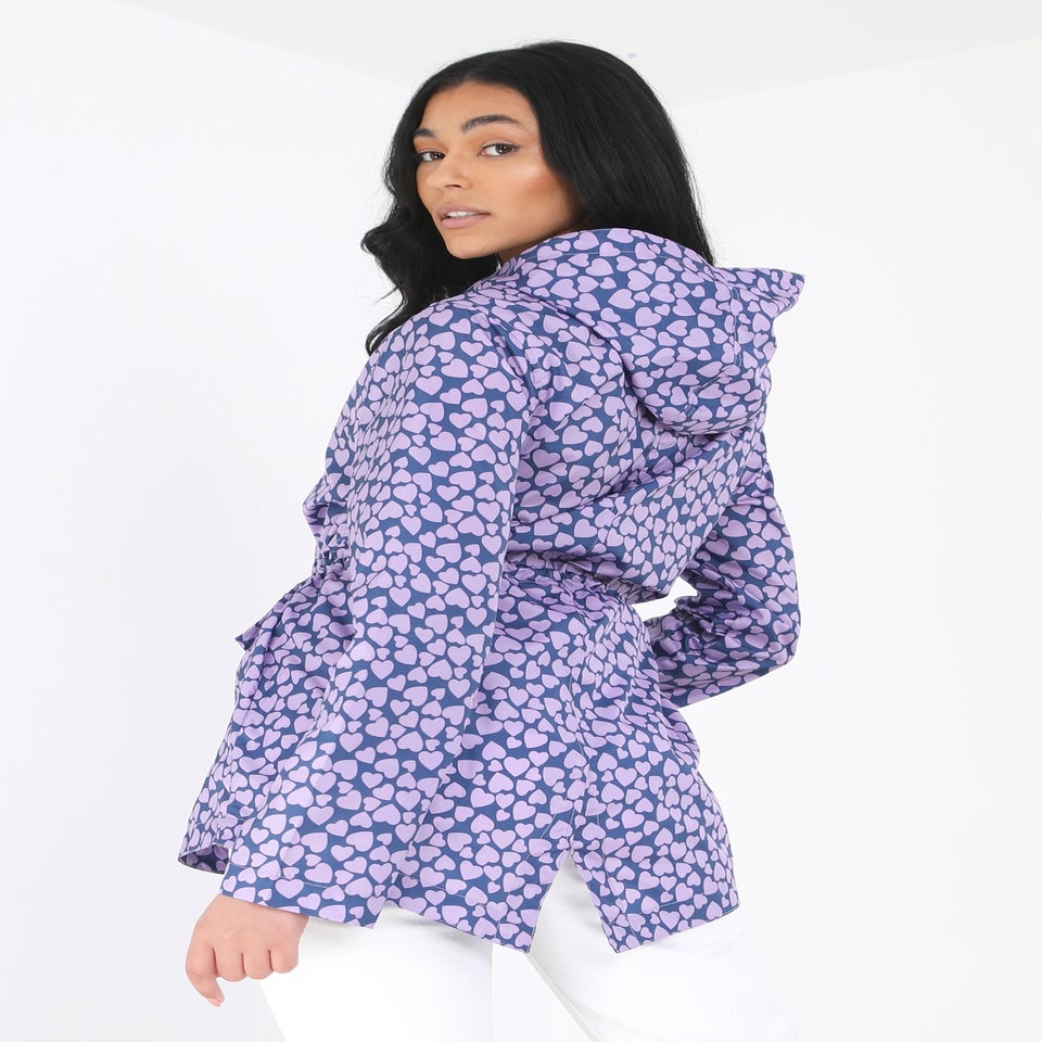 Brave Soul Lilac Lightweight Showerproof Hooded Mac