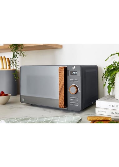 Swan Nordic Grey Digital Microwave (20L)