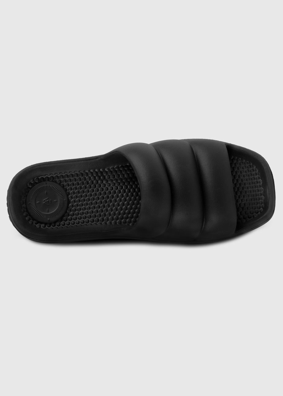 Totes Solbounce Black Puffy Slider