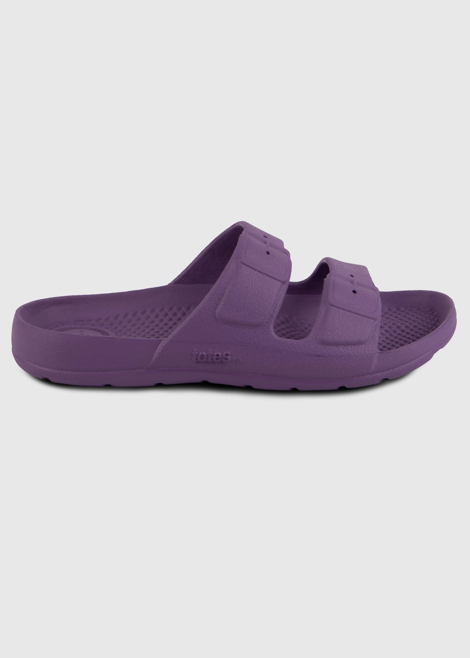 Totes Solbounce Purple Kids Moulded Buckle Slider (Younger 13-Older 4)
