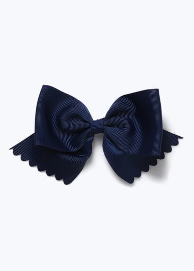 Navy Bow Clip