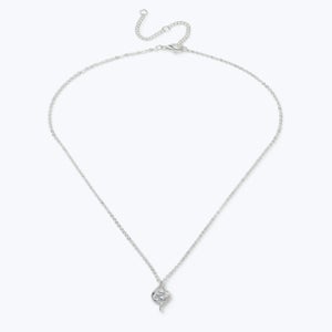 Muse Silver Cubic Zirconia Teardrop Necklace