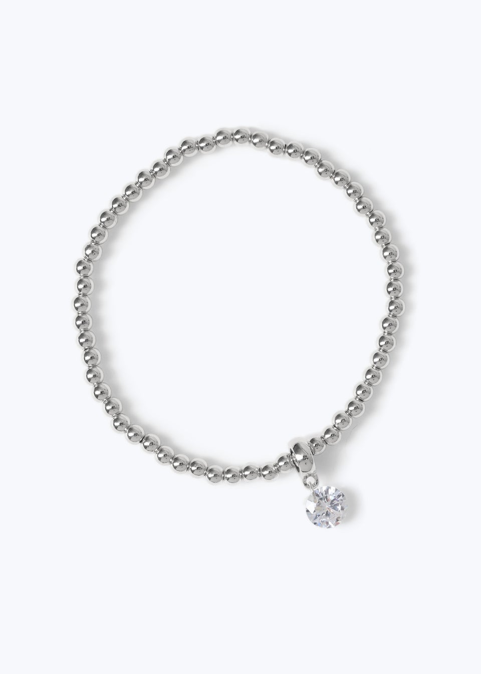 Crystal Stretch Silver Bracelet