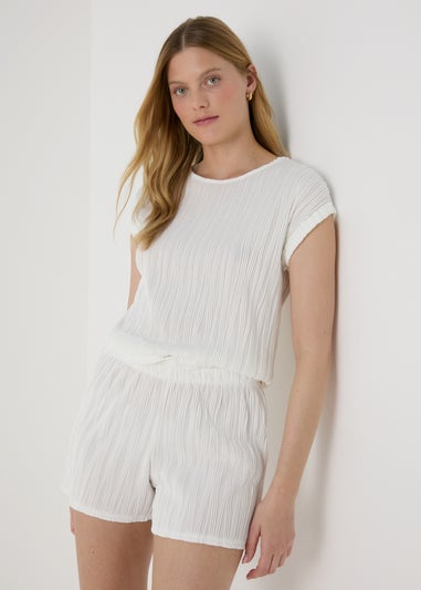 Cream Co Ord T Shirt