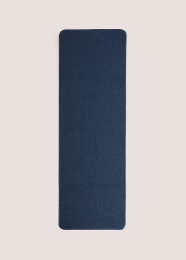 Navy Boucle Loop Runner (50cm x 150cm)