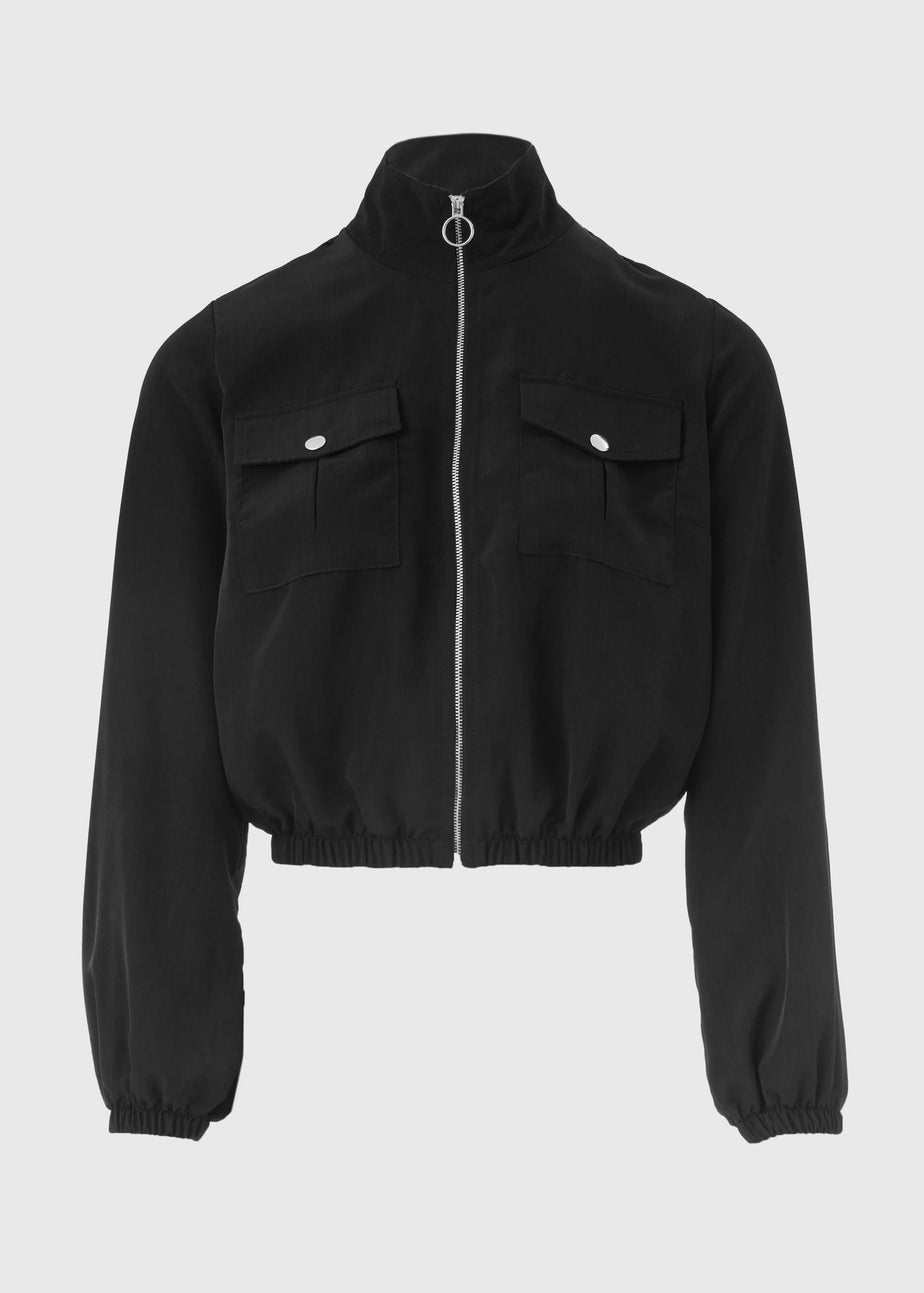 Black Lightweight Bomber Jacket
