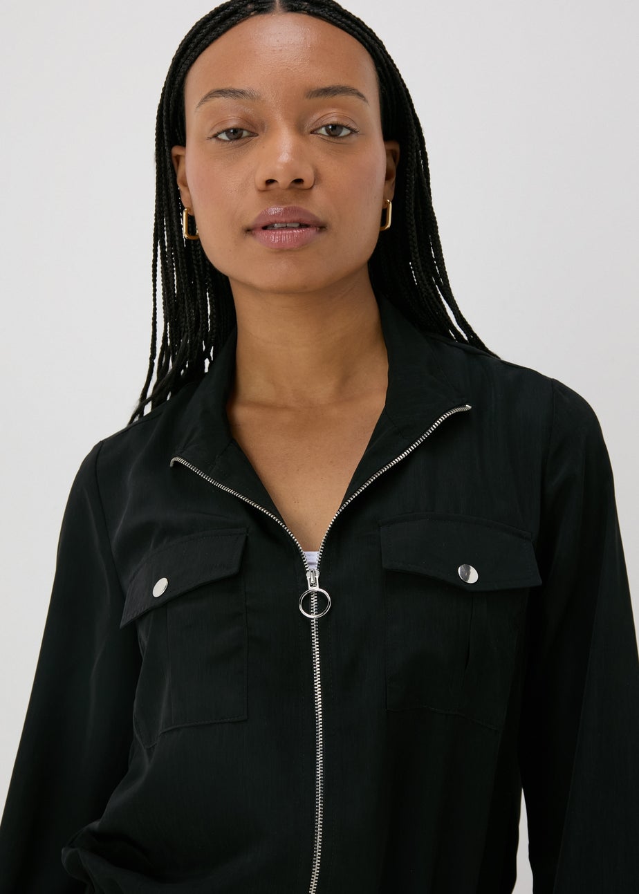 Black Lightweight Bomber Jacket