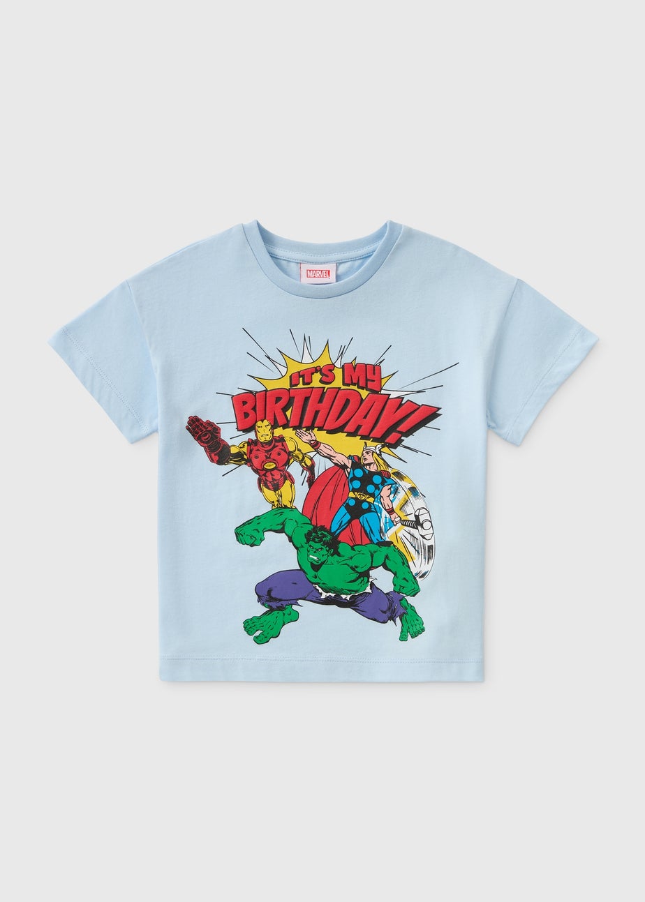 Marvel Boys Blue Birthday T-Shirt (1-7yrs)