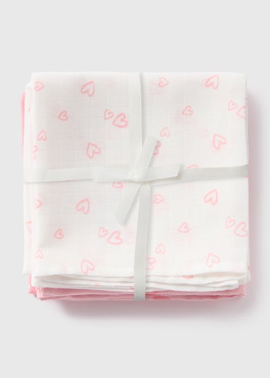 3 Pack Baby White Muslin Squares