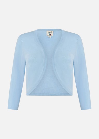 Yumi Blue Knitted Curve Bolero