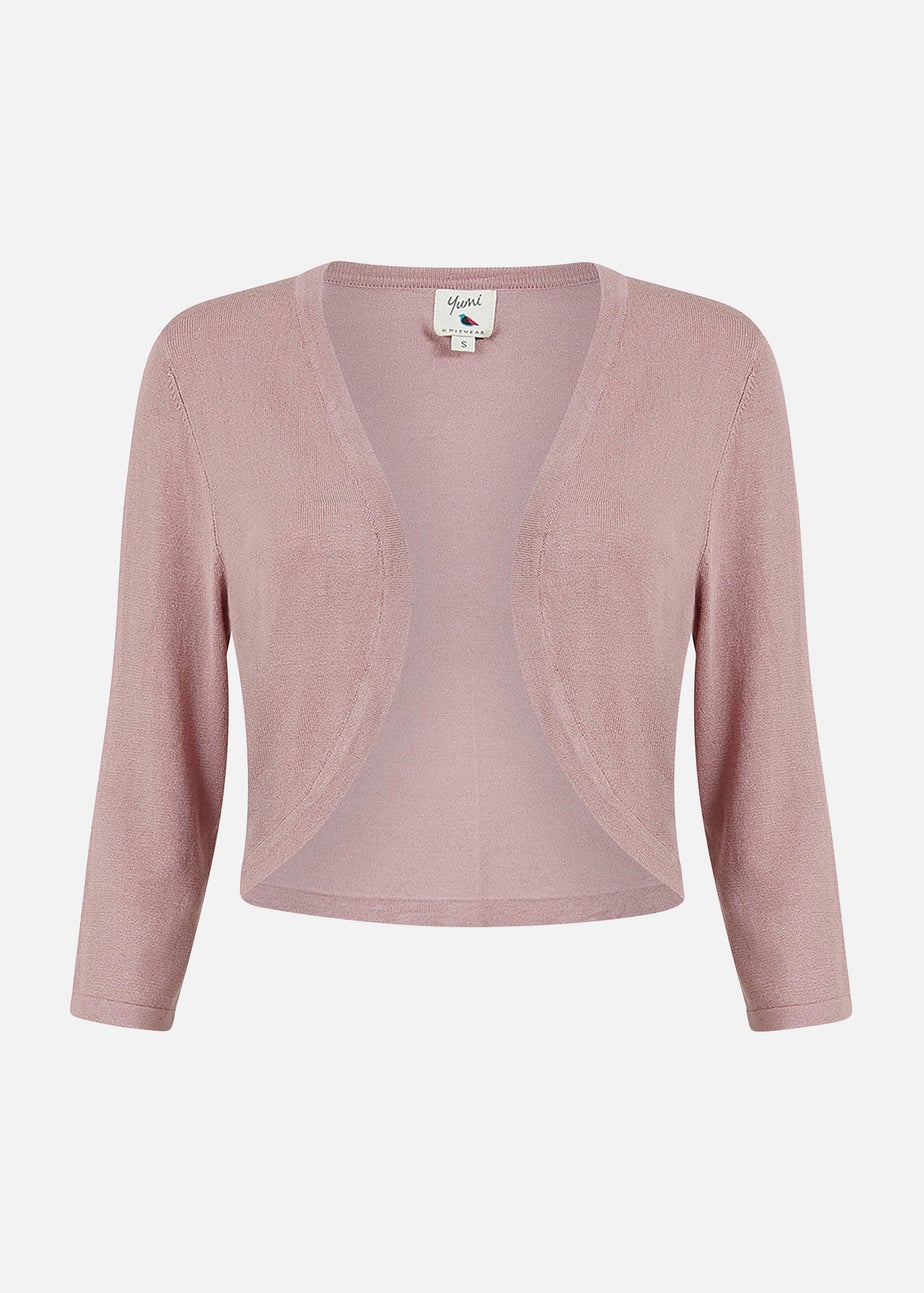 Yumi Blush Knitted Curve Bolero