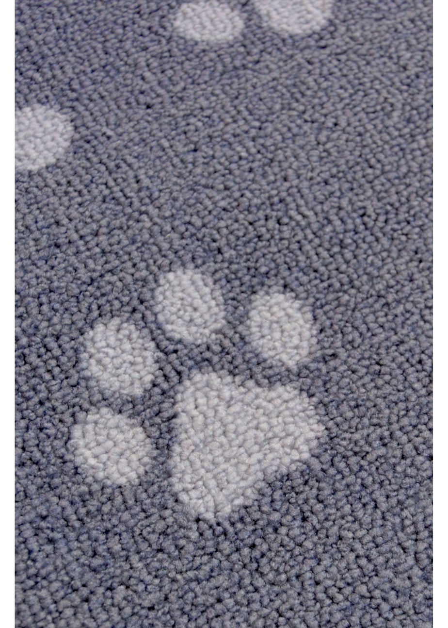 Homemaker Grey Deco Paw Print Runner and Doormat
